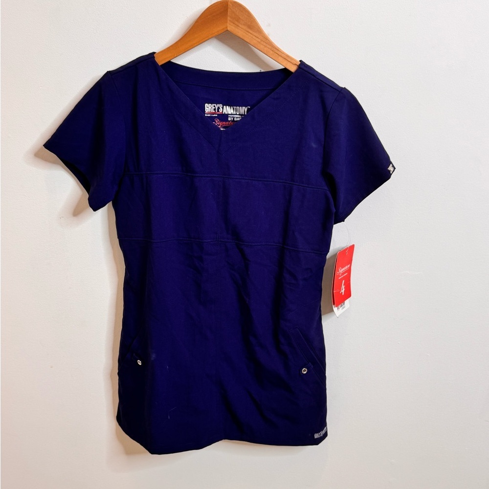 Grey’s Anatomy by Barco Women's Navy Scrub Top NWT